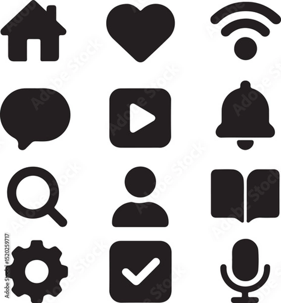 Fototapeta Common User Interface Icons
