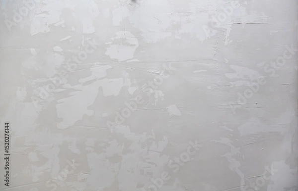 Fototapeta Starter gypsum plaster. Abstract background, textured plaster, spatula strokes.