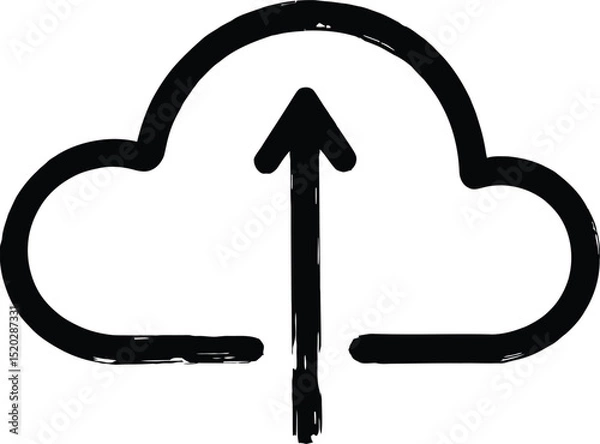 Obraz Cloud Upload Icon: A symbolic representation of seamless digital transfer.