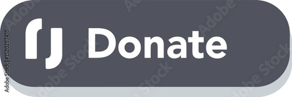 Fototapeta Digital Donate Button: A modern and visually appealing "Donate" button in a clean, minimalist style, perfect for websites or online platforms seeking to encourage contributions.