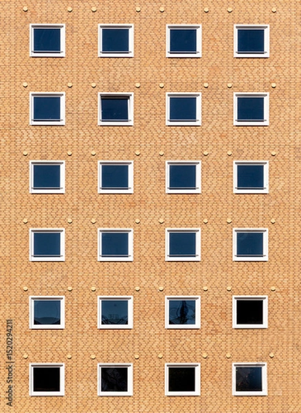 Obraz pattern of brick wall of a skyscraper in harmonic style