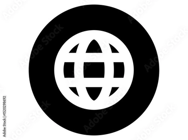 Obraz Black web or internet icon isolated on a white background 