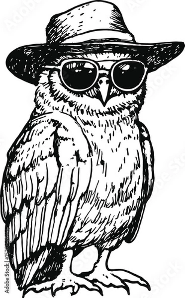 Obraz owl on a white background