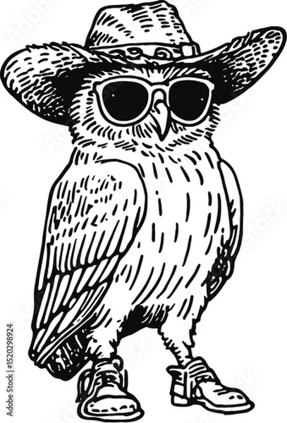 Obraz owl on a white background