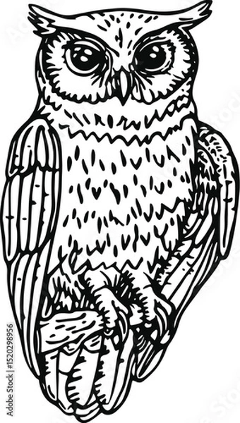 Obraz owl on a white background