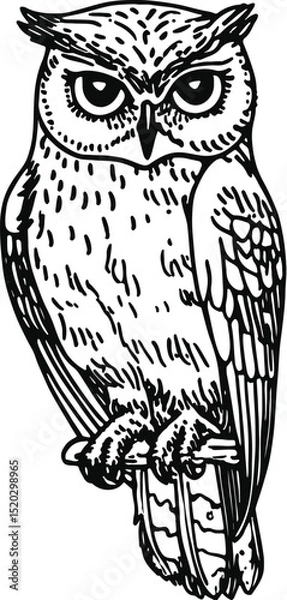 Obraz owl on a white background