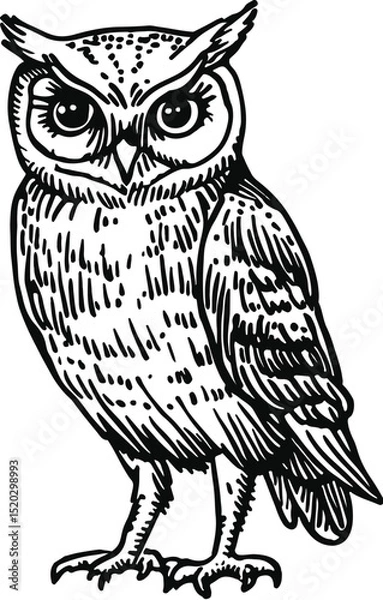 Fototapeta owl on a white background