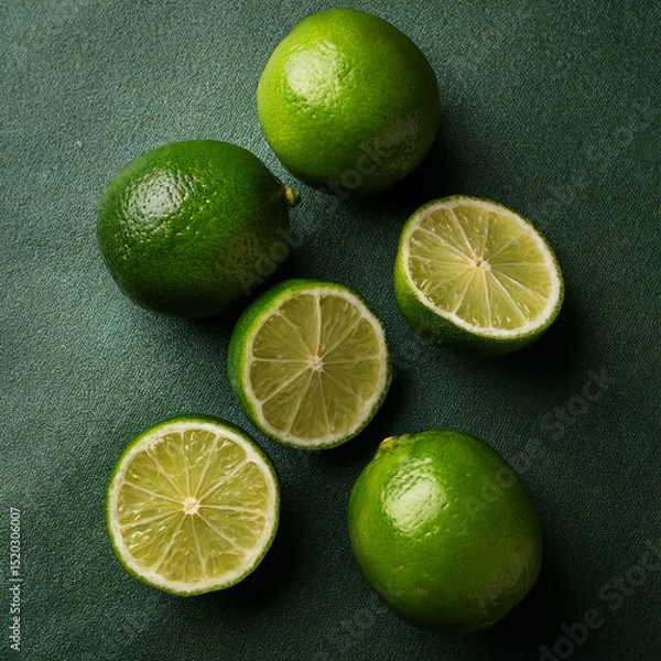 Fototapeta lime and lemon