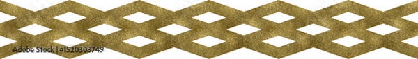 Fototapeta Golden Geometric Decorative Pattern Border