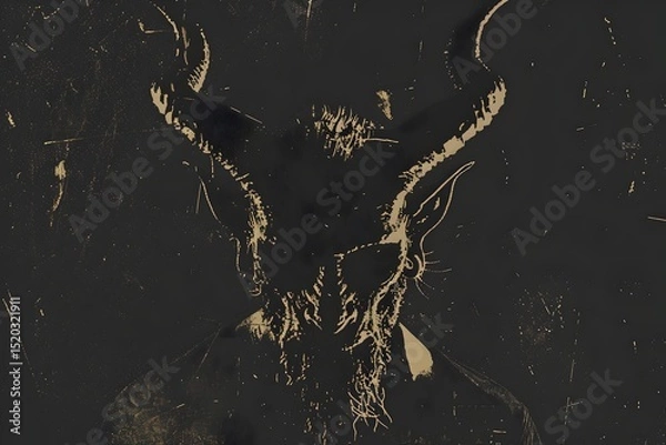 Fototapeta Dark demon, closeup, illustration