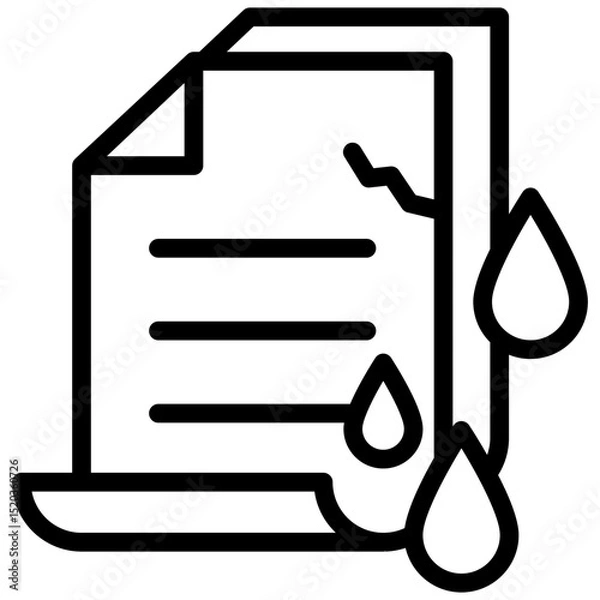 Obraz Data Leak Icon Outline