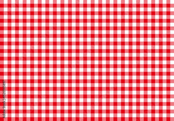Obraz 赤のギンガムチェック スウォッチ