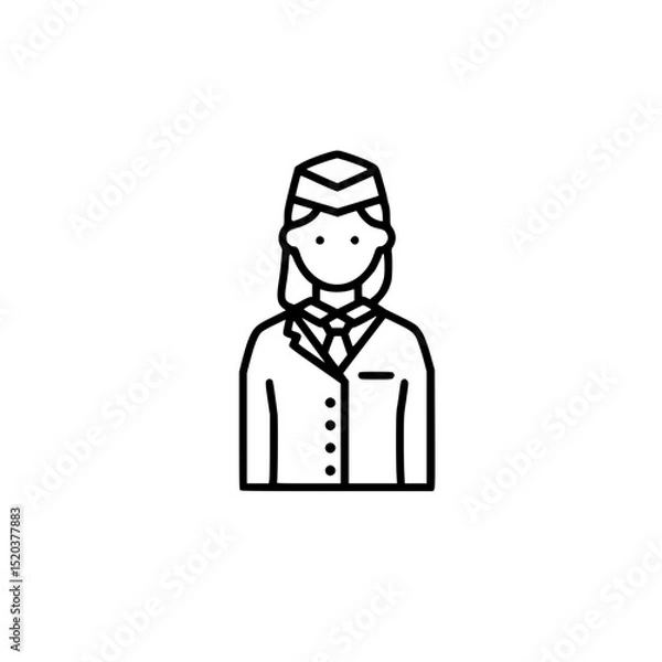 Obraz Flight Attendant Icon