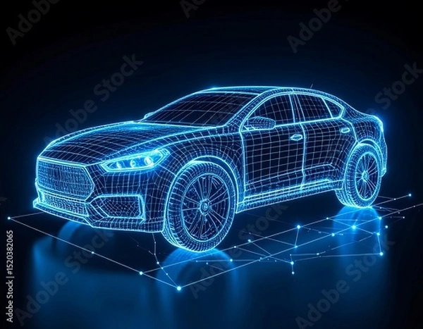 Fototapeta Futuristic car model