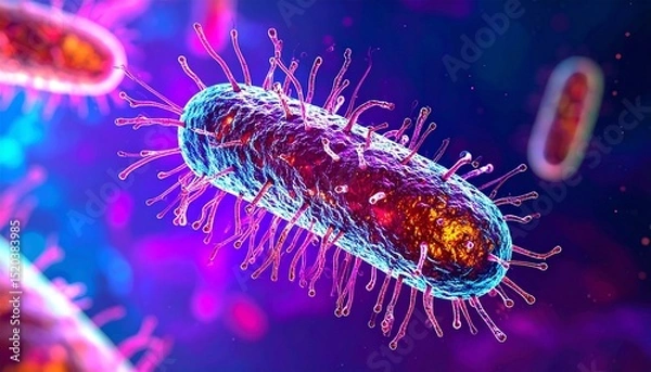Fototapeta Microbes influence health and environment profoundly.  