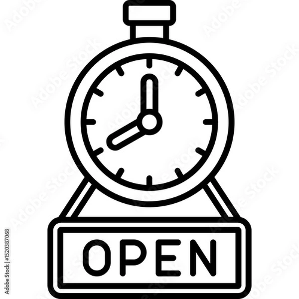 Fototapeta Opening hours Icon