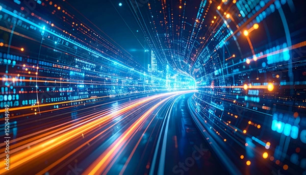 Fototapeta Hyper-Detailed Visualization GDPR-Compliant Data Flow in Programmatic Advertising