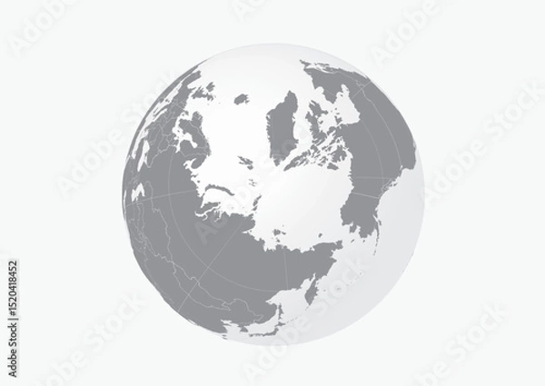 Fototapeta World map globe vector.