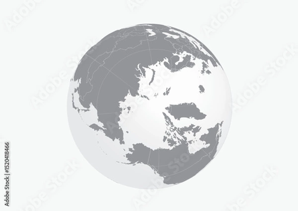 Fototapeta World map globe vector.