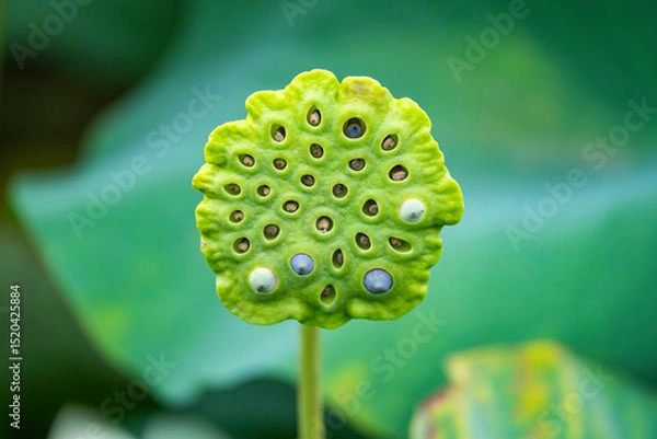 Obraz lotus flower with fresh lotus seeds from lotus plantation