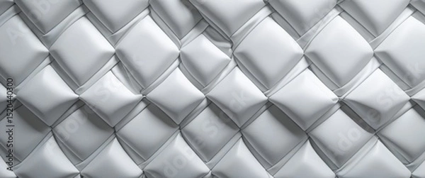 Fototapeta serene minimalistic white wall with geometric squares pattern