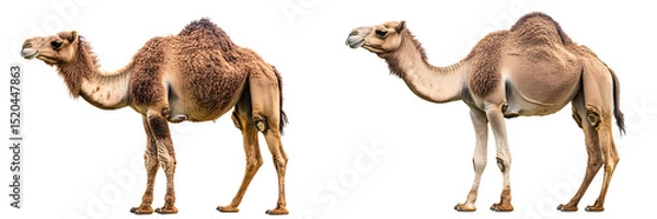 Fototapeta Set of a camel, isolated on a transparent background.