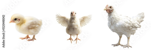 Fototapeta Set of a chicken, isolated on a transparent background.