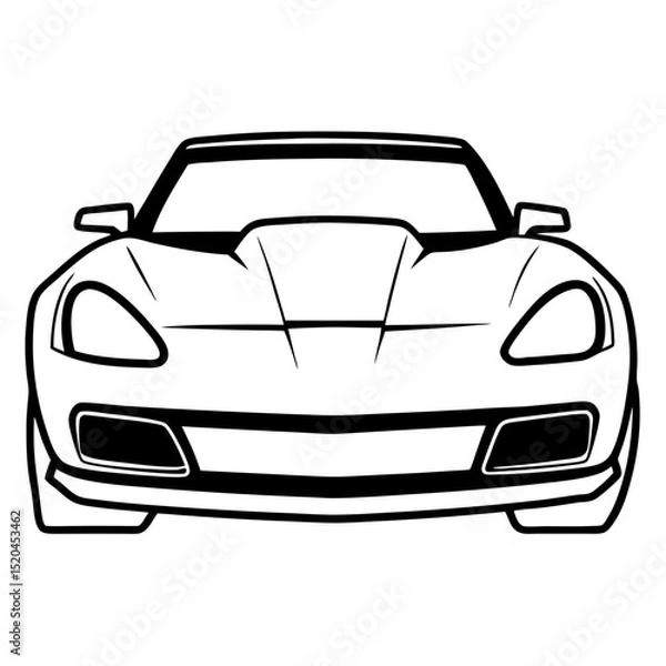 Fototapeta Simple Corvette Illustration