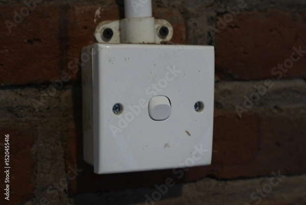 Fototapeta electrical switch on a wall