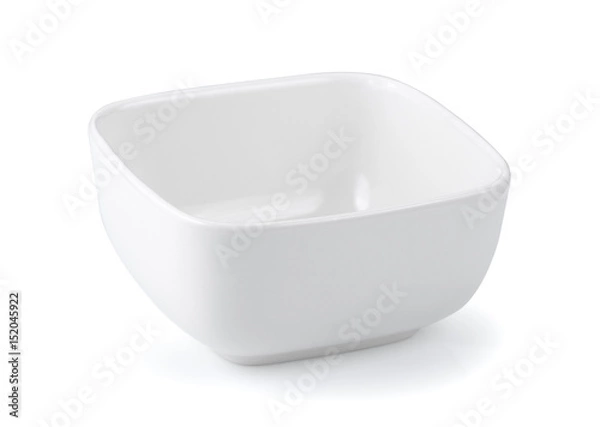 Fototapeta white bowl isolated on white background
