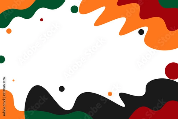 Obraz Juneteenth Freedom day theme, Abstract background with copy space, vector illustration