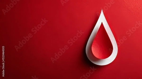 Obraz a single drop of blood on a red background.