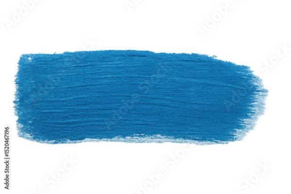 Fototapeta Blue paint brush stroke creating textured banner with vibrant hue, isolated on transparent background for graphic design enhancement