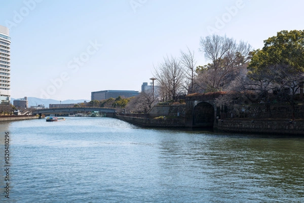 Fototapeta 寝屋川の風景