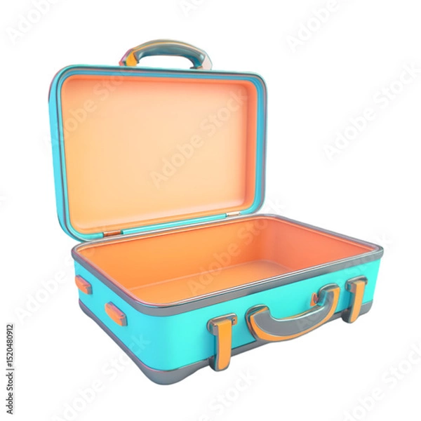 Obraz A suitcase on White background 