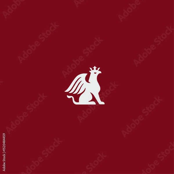 Obraz Griffin logo icon flat vector design
