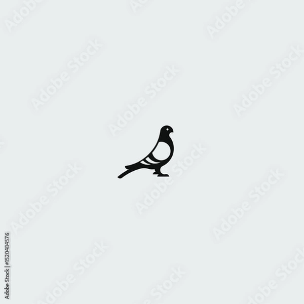 Obraz Dove bird logo icon flat vector design