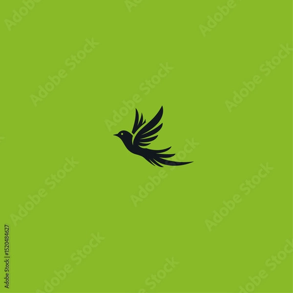 Obraz Flying bird logo icon flat vector design