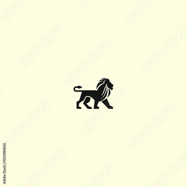 Obraz Lion logo icon flat vector design
