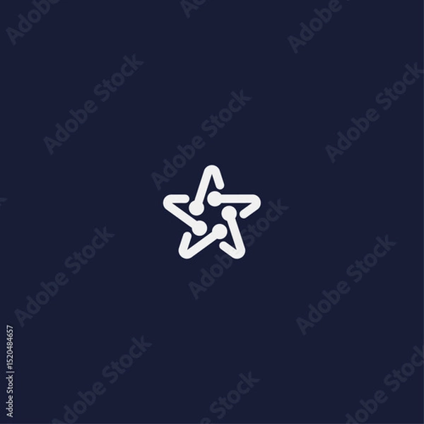 Obraz Star logo icon flat vector design