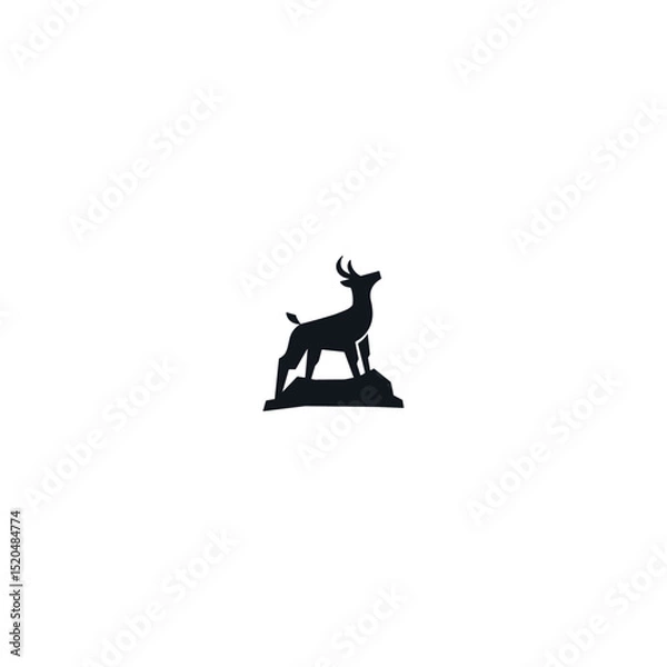 Obraz Deer logo icon flat vector design