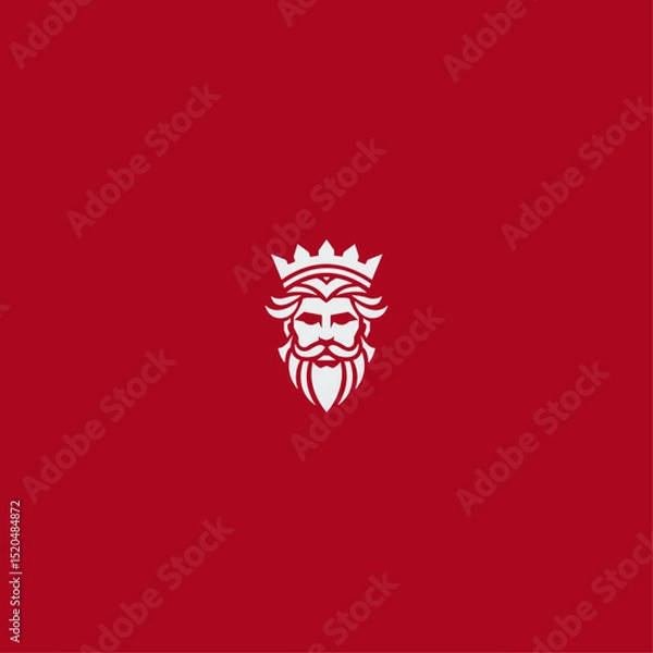 Obraz King logo icon flat vector design