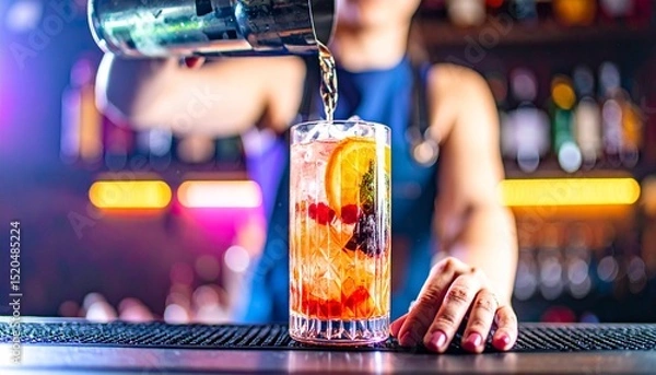 Fototapeta Each movement is smooth and precise.  