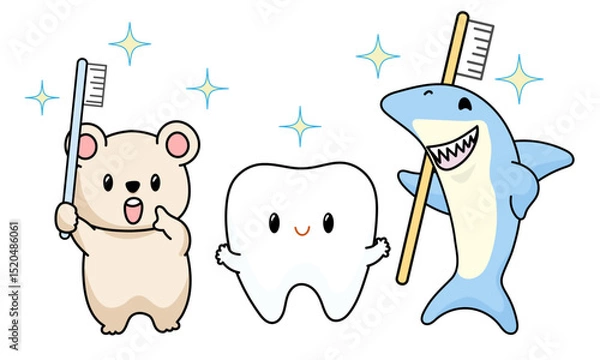 Obraz 歯みがき、歯医者のキャラクター