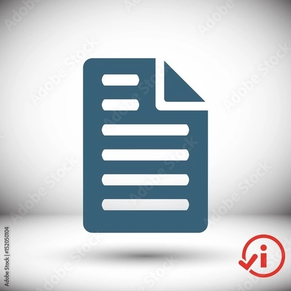 Obraz file icon stock vector illustration flat design