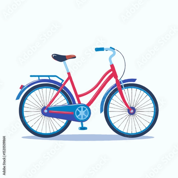 Fototapeta colored bicycle vector isolated on white background