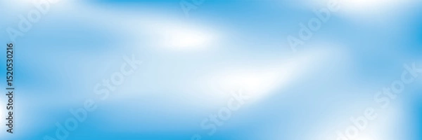 Fototapeta Beautiful clouds, abstract white and blue color gradient background. Vector illustration.