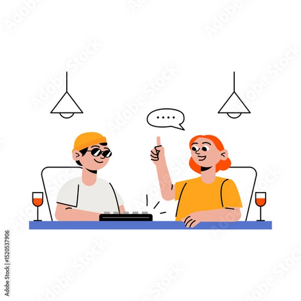 Obraz Cafe Chat and Accessibility