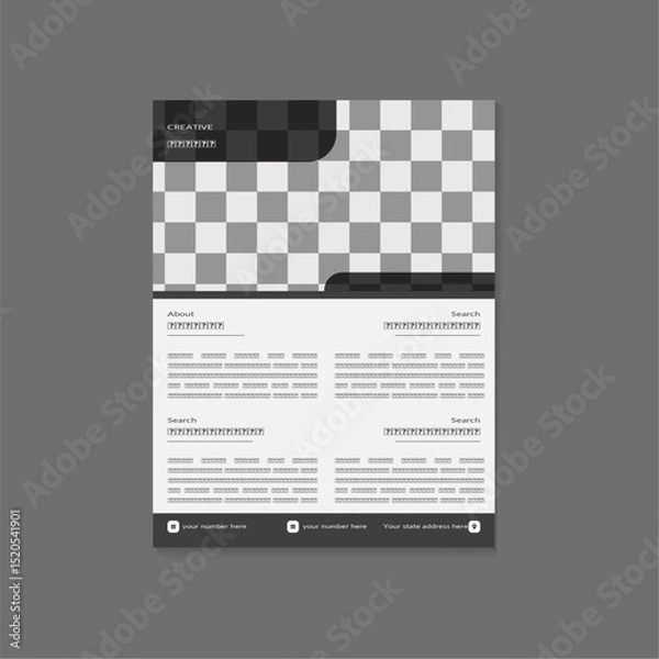 Obraz Individual Simple and modern and Minimal Individual flyer design template