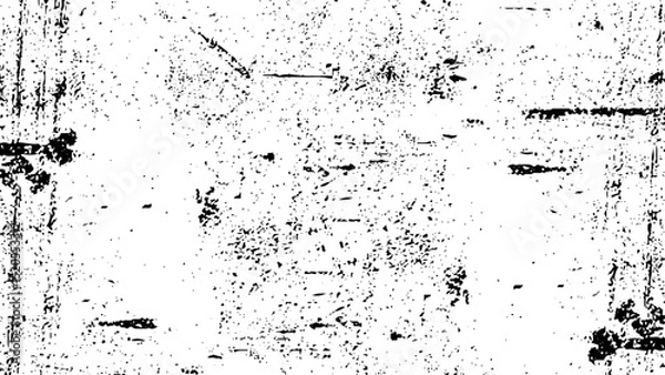Obraz Grain noise particles. Rusted white effect. Grunge design elements. Distressed black texture. Dark grainy texture on white background.